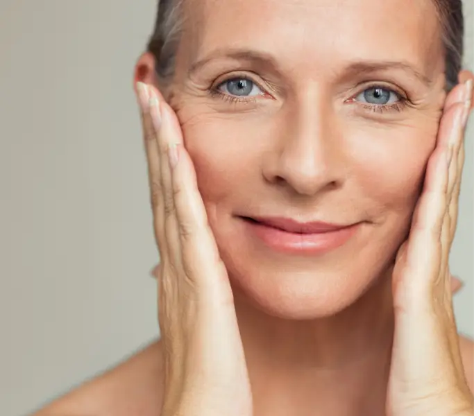 Woman with healthy-looking skin, representing skin vitality and collagen support.